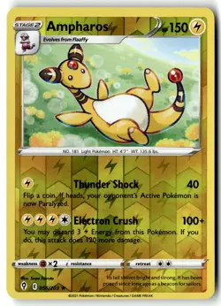 Pokemon Card Ampharos LP SWSH07: Evolving Skies Rare 056/203 - Image 1