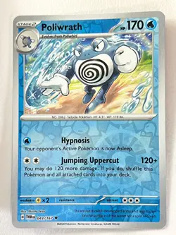 Poliwrath 043/167 Reverse Holo Uncommon Twilight Masquerade Pokemon Near Mint NM - Image 1