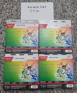 Lot of (4) Pokemon TCG First Partner Illustration Booster Packs SEALED/NEW - Image 3