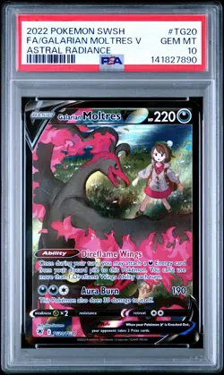 PSA 10 Galarian Moltres V TG20/TG30 Astral Radiance Pokemon - Image 1