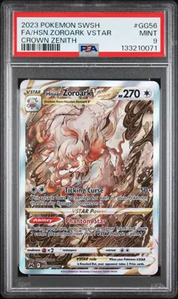 2023 POKEMON SWORD & SHIELD CROWN ZENITH FULL ART/HISUIAN ZOROARK VSTAR PSA 9 - Image 1