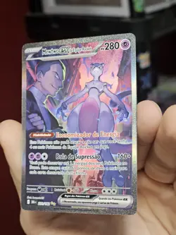 (Portuguese) Pokemon TCG Mewtwo Ex Da Equipe Rocket 231 Destined Rivals SIR NM - Image 2