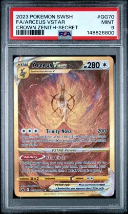 2023 POKEMON SWORD & SHIELD CROWN ZENITH SECRET FULL ART/ARCEUS VSTAR PSA 9 - Image 1