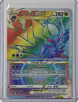 Giratina VSTAR (201/196) - Rainbow Secret Rare - Pokemon Lost Origin 2022 - Image 1