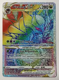 Giratina VSTAR (201/196) - Rainbow Secret Rare - Pokemon Lost Origin 2022 - Image 3