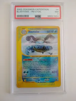 2002 Pokemon Expedition Blastoise 4/165 Reverse Holo PSA 7 - Image 1