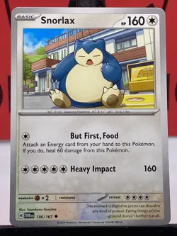 Snorlax 136/167 Twilight Masquerade Uncommon Regular Pokemon TCG 2024 NM - Image 3