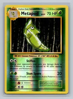 Pokemon XY - Evolutions #4/108 Metapod Reverse Holo Uncommon - Image 1