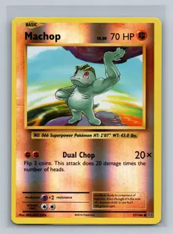 Pokemon XY - Evolutions #57/108 Machop Reverse Holo Common - Image 1