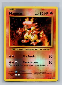 Pokemon XY - Evolutions #20/108 Magmar Reverse Holo Uncommon - Image 1