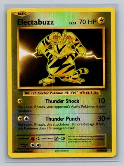Pokemon XY - Evolutions #41/108 Electabuzz Reverse Holo Common - Image 1