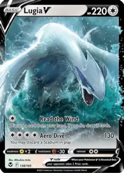 NM-Mint Lugia V - 138/195 - Ultra Rare Pokemon Silver Tempest - Image 1