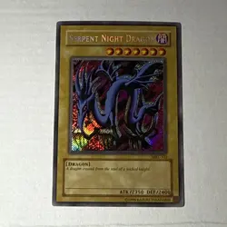 YUGIOH SERPENT NIGHT DRAGON MRL-103 SECRET UNLIMITED ED NM 1996 Card - Image 1