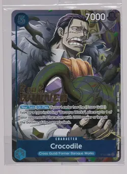 Sealed Crocodile (Store 2-on-2 Battle Winner) P-082 One Piece Promotion Cards - Image 1
