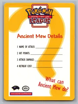 1999 WOTC Ancient Mew Details Movie Promo Insert Pokemon Card - Image 1