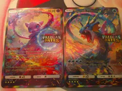 Pokemon Fan Art Mew & Gyarados Card Lot - Paldean Fates - Non-TCG Cards - Image 1