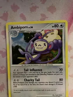 Pokemon TCG Ambipom 3/123 Holo Rare Card Mysterious Treasures NM - Image 3
