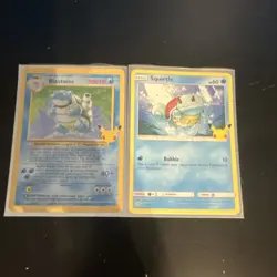 Pokemon TCG Card Lot Blastoise Basic, Squirtle Stage 2 XY Evolutions English - Image 1