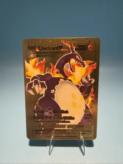 Pokemon CHARIZARD VMAX Gigantamax Gold Foil Fan Art Card SV107/SV122 HP330 - Image 1