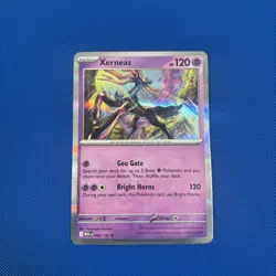 Xerneas Holo RARE 064/132: Pokemon TCG Card Mega Evolution Base NM - Image 1