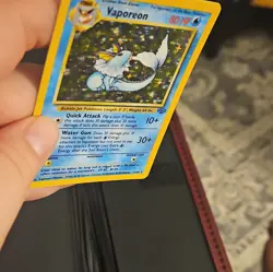Pokemon Vaporeon Jungle Holo Rare 12/64 80 HP Unlimited English 1999 Card - Image 5