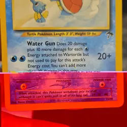 Pokemon Wartortle Southern Islands Promo 15/18 60 HP Stage 1 English Card - Image 3