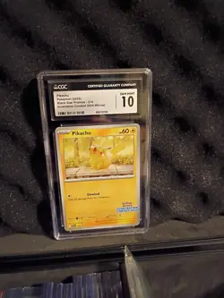 Pokemon TCG Pikachu 2025 Black Star Promos #214 Illustration Contest Winner 2024 - Image 1