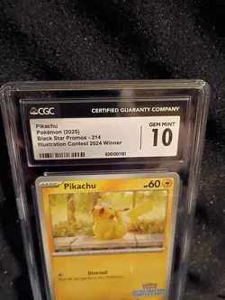 Pokemon TCG Pikachu 2025 Black Star Promos #214 Illustration Contest Winner 2024 - Image 3