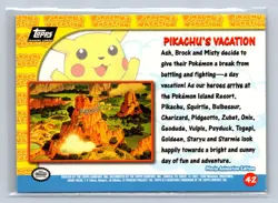 1999 Topps Pokemon TV Animation Foil Pikachu's Vacation #42 - Image 2