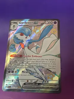Pokemon TCG Gardevoir EX Full Art Shiny Rare Holo Card 217/091 Paldean Fates - Image 1
