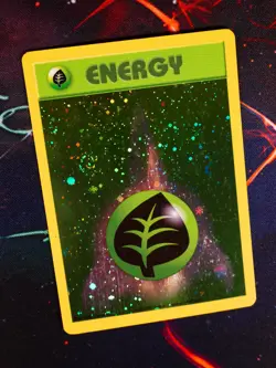 MP/HP Pokemon GRASS ENERGY Card 2002 ENERGIZE YOUR GAME Set Reverse Holo Promo#4 - Image 1