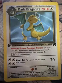 Pokemon Dark Dragonite 1st Edition Team Rocket Non-Holo 22/82 - Image 1