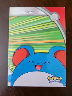 HP! Pokemon Topps Marill HV15 Heroes & Villains Blue Logo - Image 1