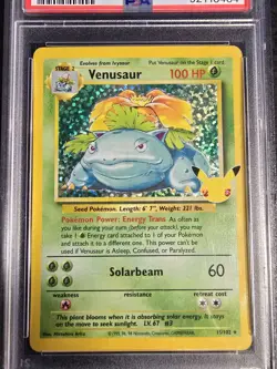Pokemon TCG Celebrations Classic Collection Venusaur 15/102 Holo PSA 10 - Image 2