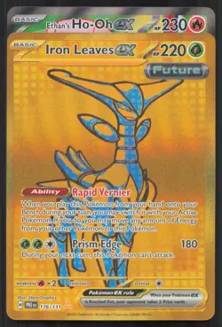 Iron Leaves ex 176/131 Holo Hyper Rare Prismatic Evolutions Pokemon Holo NM - Image 1