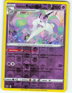 Galarian Rapidash - Reverse Holo - 82/202 Sword & Shield - Pokemon TCG - 2020 - Image 1