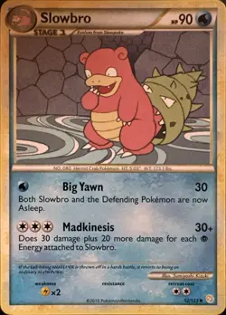 Slowbro 52/123 Uncommon HeartGold & SoulSilver Pokemon Lightly Played - Image 1