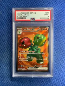 2024 Pokemon SSP EN - Scovillain ex 216/191 - Ultra Rare - PSA MINT 9 - Image 1