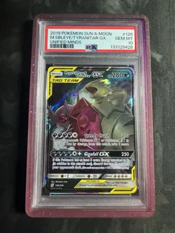 PSA 10 Mega Sableye & Tyranitar GX Tag Team #126/236 Pokemon Unified Minds - Image 1