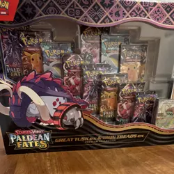 Pokemon TCG Scarlet & Violet Paldean Fates Great Tusk ex Iron Treads ex Box - Image 2