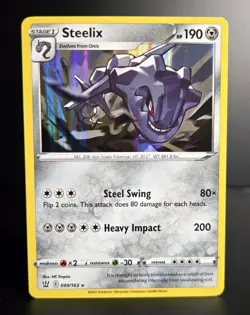 Pokemon TCG - STEELIX - 099/163 -HOLO - RARE - BATTLE STYLES (2021) - MINT - Image 1