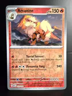 Pokemon TCG - ARCANINE 059/165 REVERSE HOLO - SCARLET & VIOLET 151 (2023) - NM+ - Image 1