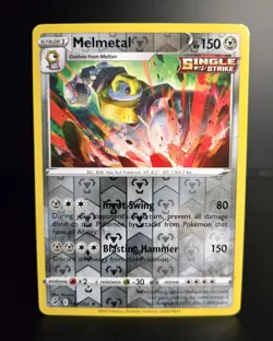 Pokemon TCG - MELMETAL 189/264 - Reverse Holo Rare - Fusion Strike (2021) - NM+ - Image 1