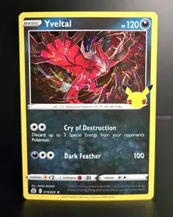 Pokemon TCG - YVELTAL - 019/025 - HOLO - RARE - CELEBRATIONS (2021) - NM+ - Image 1