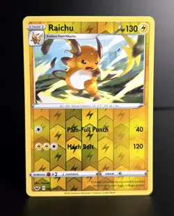 Pokemon TCG - RAICHU - 066/202 - REVERSE HOLO RARE - SWORD & SHIELD 2020 - LP/NM - Image 1