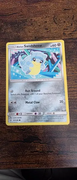 Alolan Sandshrew 137/236 Common Cosmic Eclipse Pokemon Near Mint - Image 1