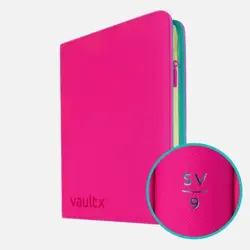 Vault X 9-Pocket Exo-Tec Zip SV9 Pokemon Binder Journey Together LE*- Neon Pink - Image 1