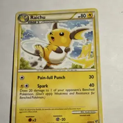 Pokemon TCG Raichu 33/90 Undaunted Regular Uncommon Stage 1 80 HP English LP - Image 3
