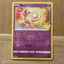 Pokemon TCG Mew 11/25 25th Anniversary Celebrations Holo - Image 1