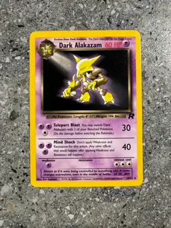 Pokemon TCG Cards Dark Alakazam 18/82 Team Rocket Rare NM - Image 1